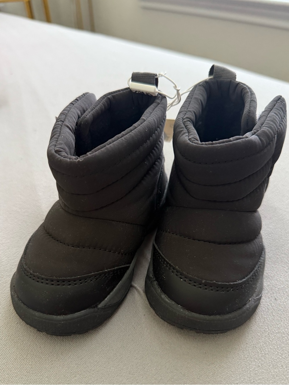 Zara Black Quilted Kids' Booties